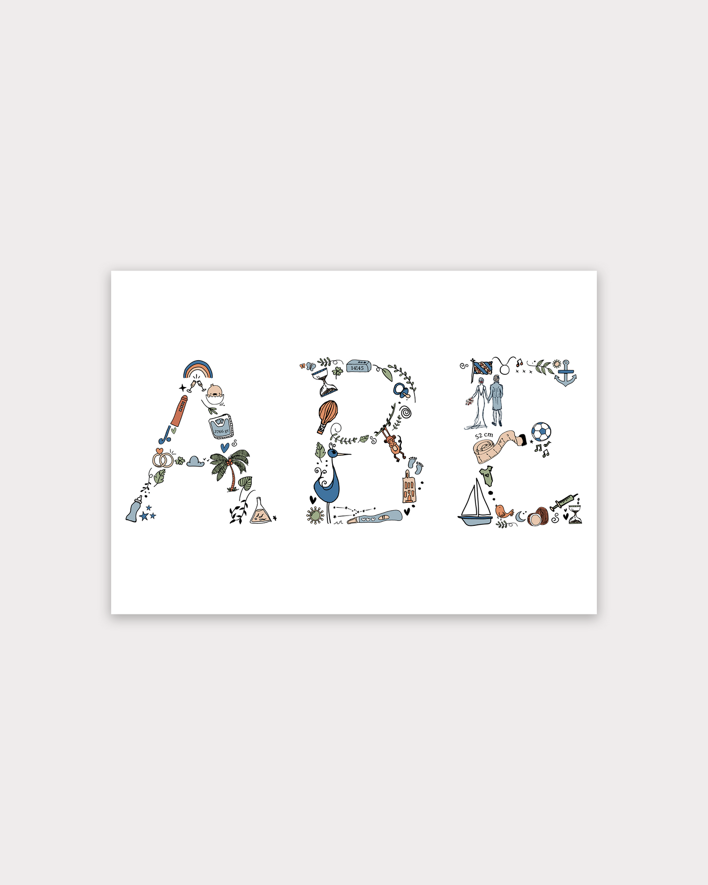 geboortekaartje - naam in illustraties