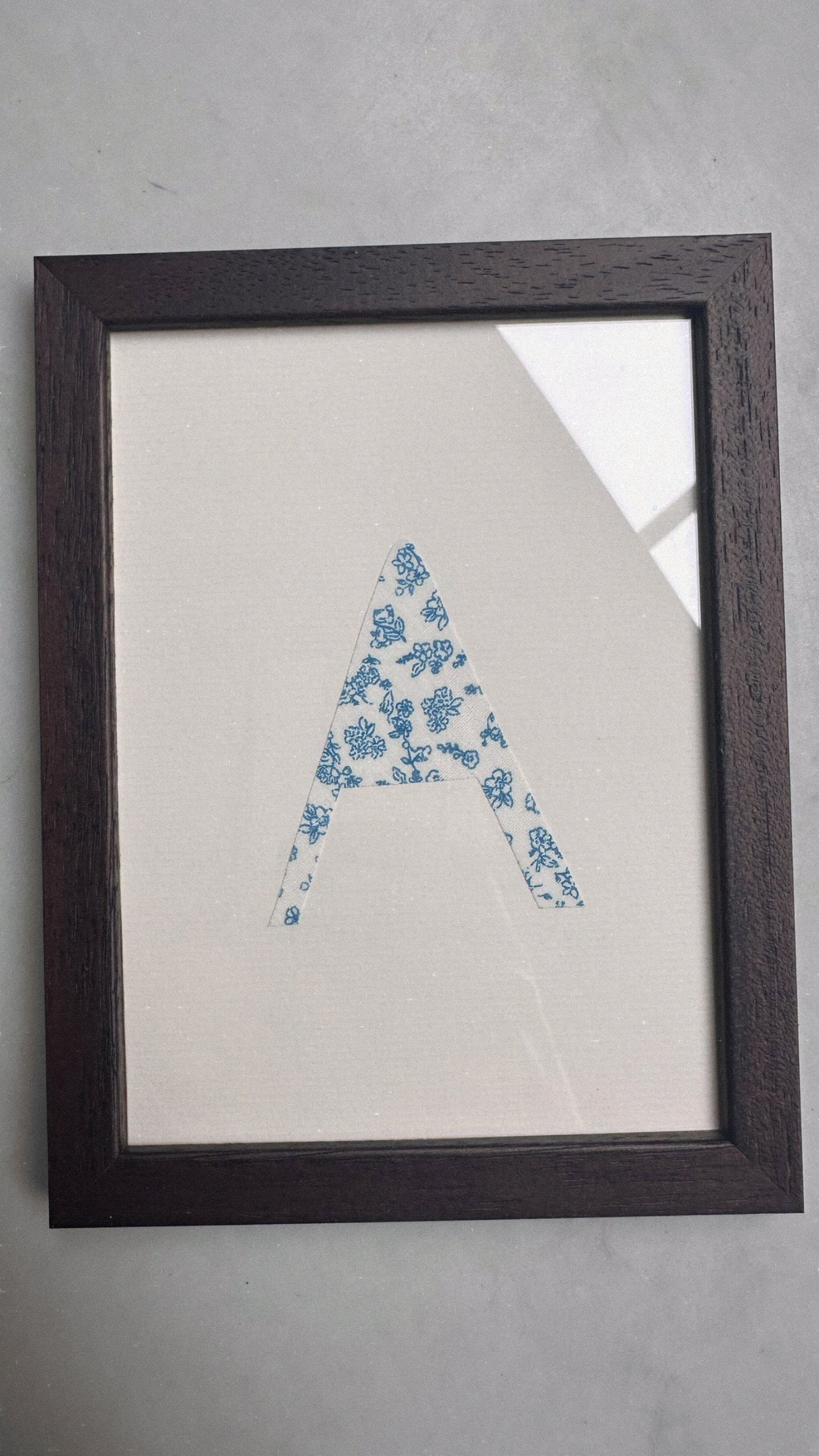 patchwork letter kaart