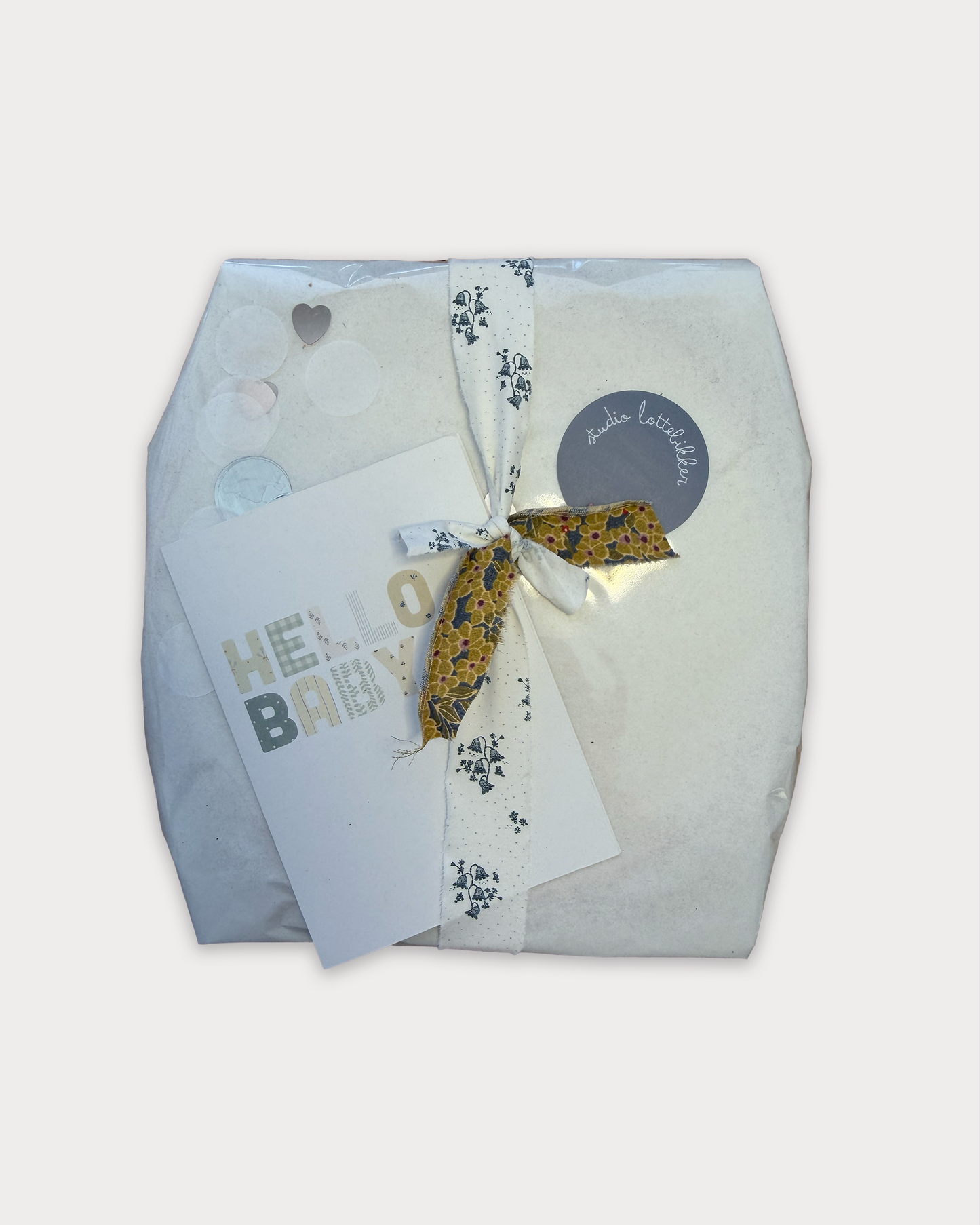 wenskaart - hello baby - blauw