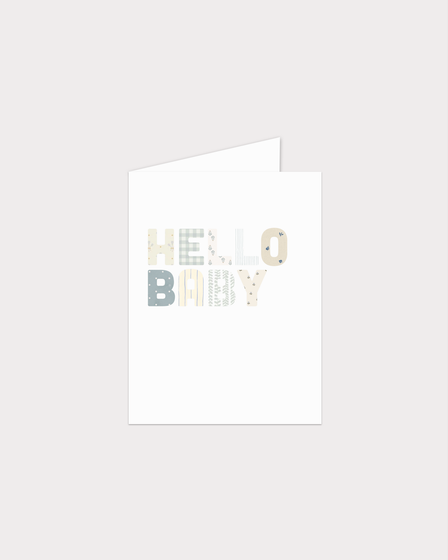 wenskaart - hello baby - blauw