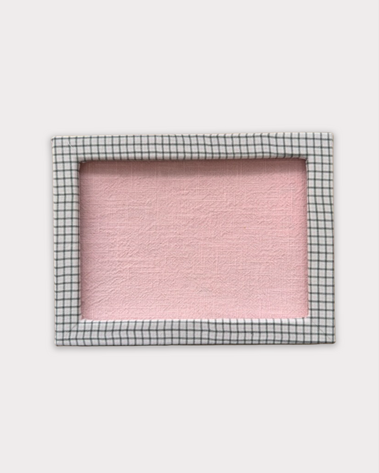 fabric frames - pink linen & check