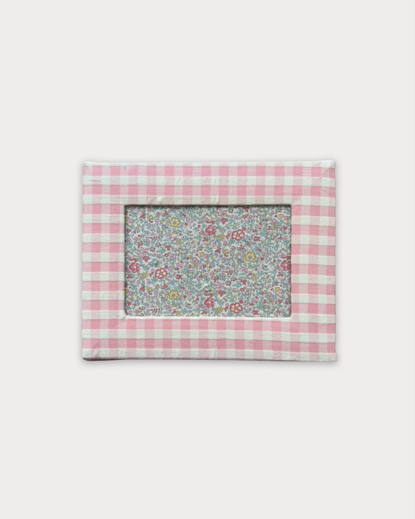 fabric frames - pink vichy & liberty